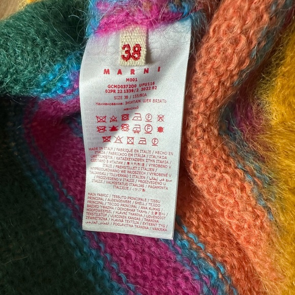 [NWT] Marni Striped Brushed Mohair-Blend Sweater (IT 38, US 2) - Picture 12 of 12
